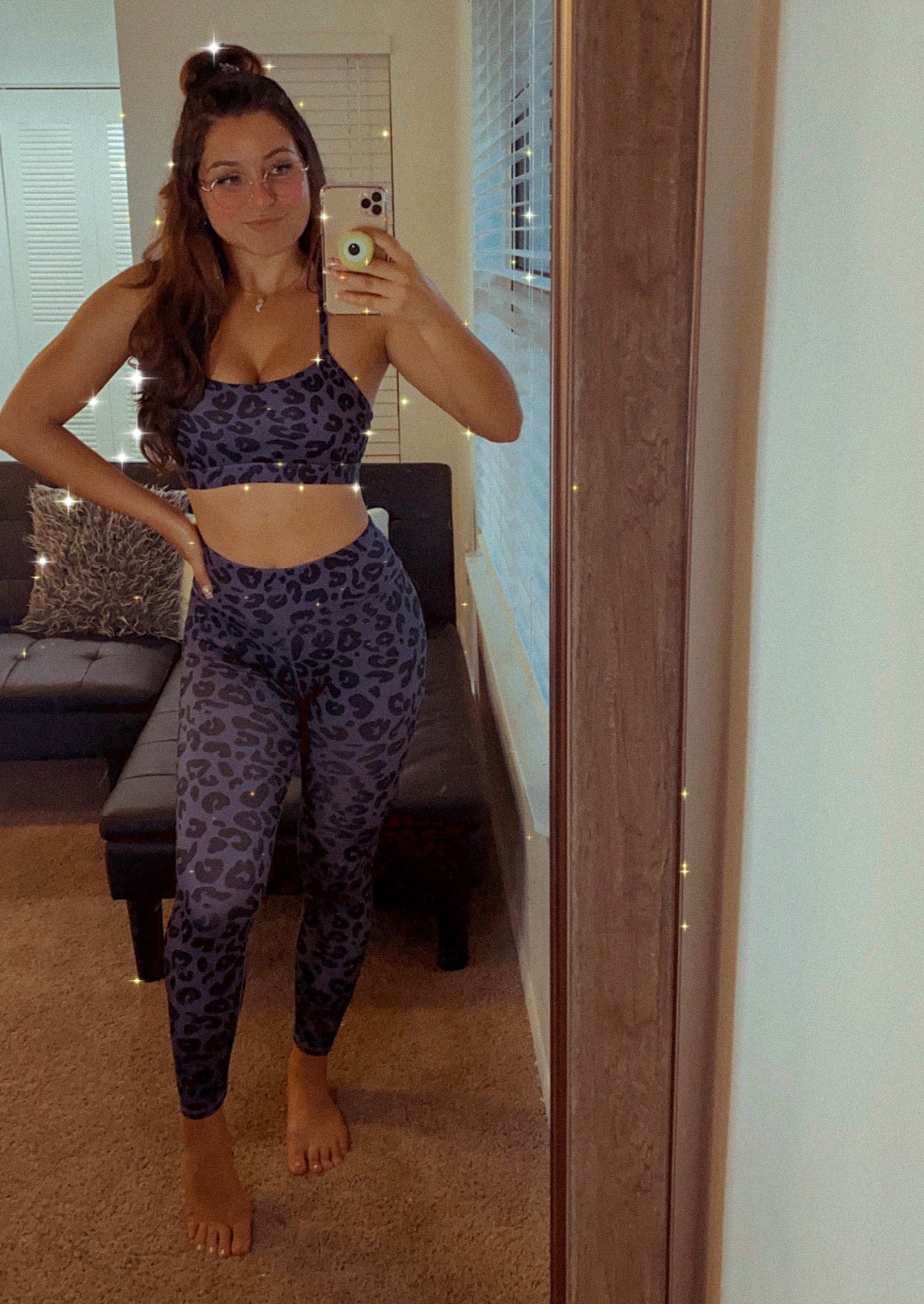 Leopard Blue Leggings