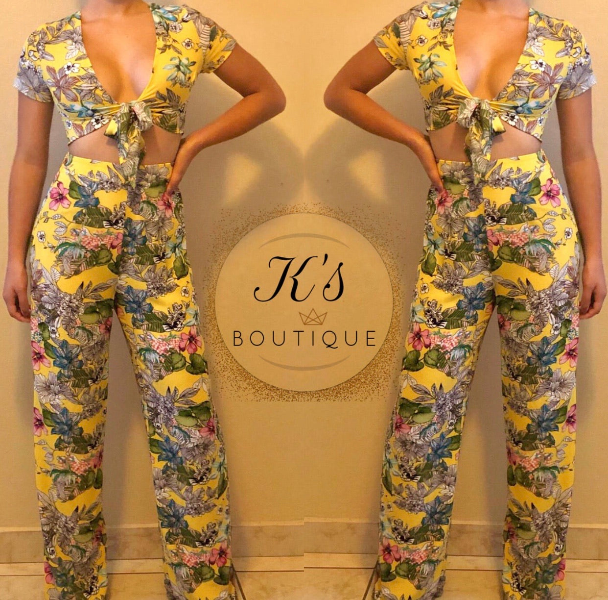 Yellow Floral Set